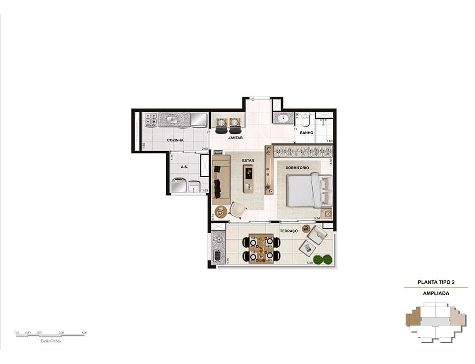Planta Baixa 49m²