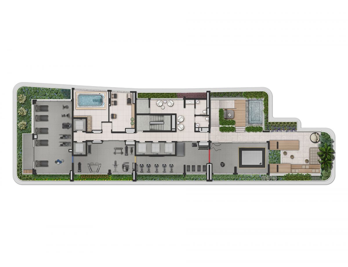 Concepção Artística da Implantação do Lazer do 12º Pav da Torre Paris