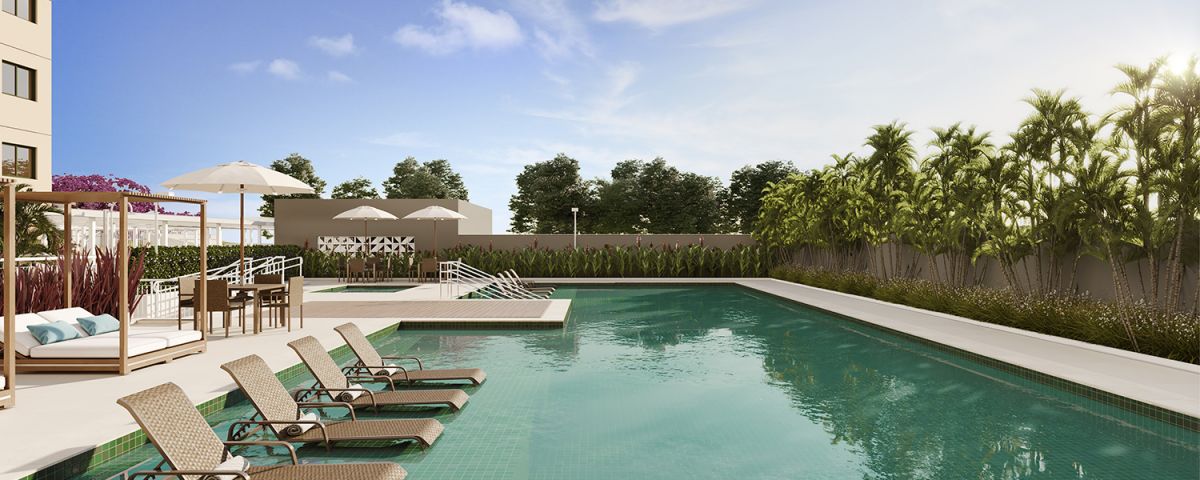 Ilustração Artística da Piscina