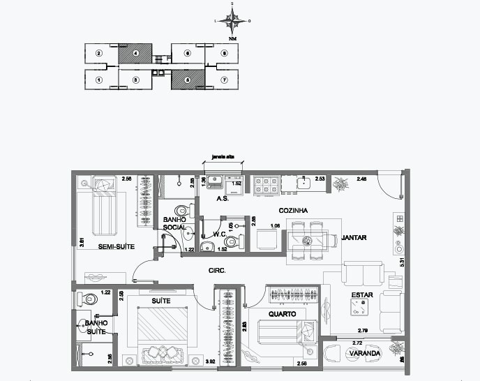 Planta Tipo - Finais 4 e 5