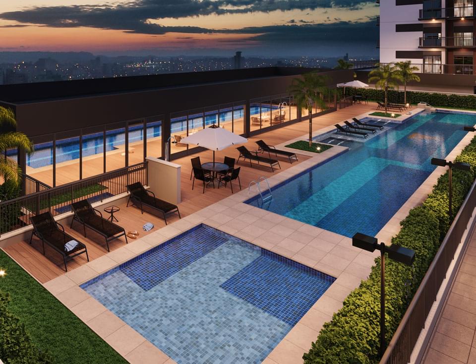 Scena Tatuapé piscina coberta e descoberta