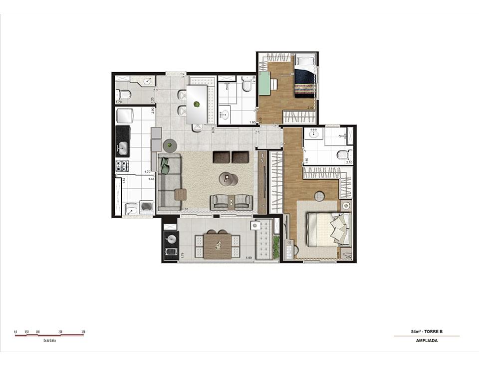 Planta Baixa 84m²