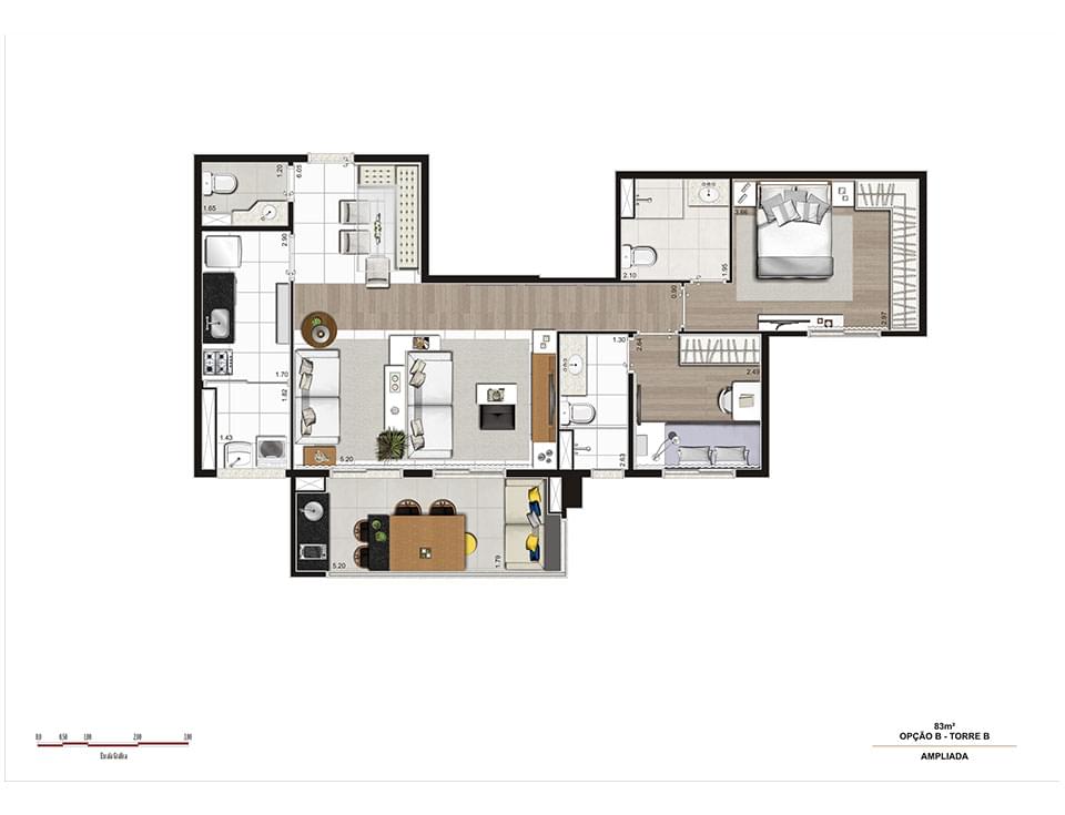 Planta Baixa 84m²