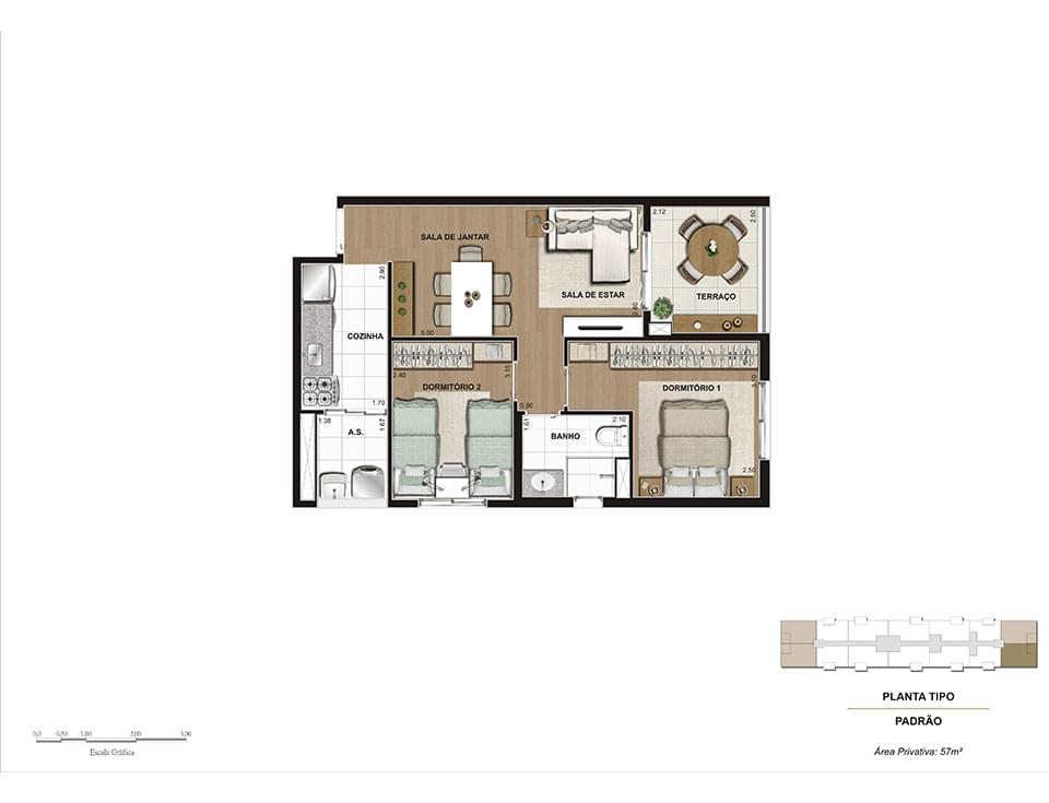 Planta Baixa 57m²