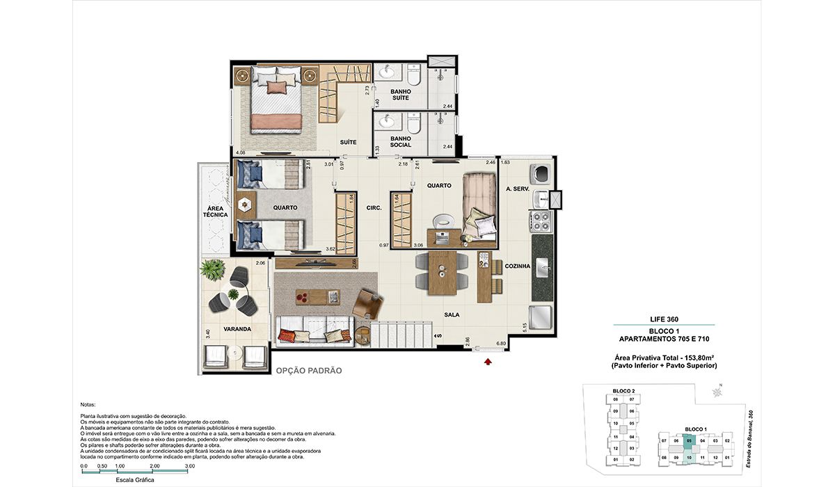 Cobertura (colunas 5 e 10)- pavimento inferior - BLOCO 1