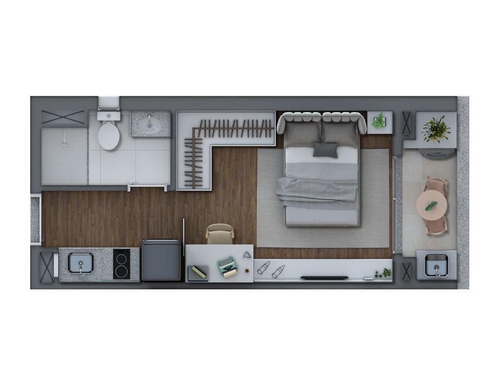 Planta Baixa 23m²