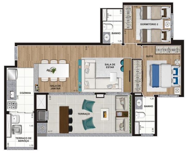 Planta Baixa 79m²