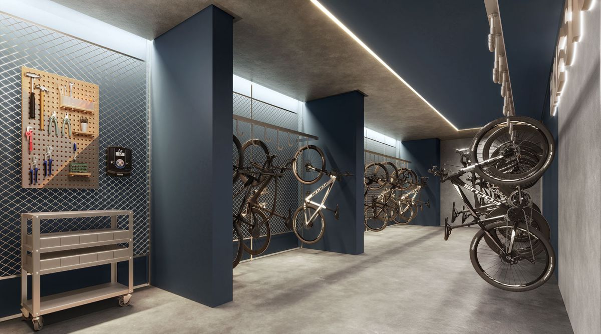 Concepção artística do bicicletário