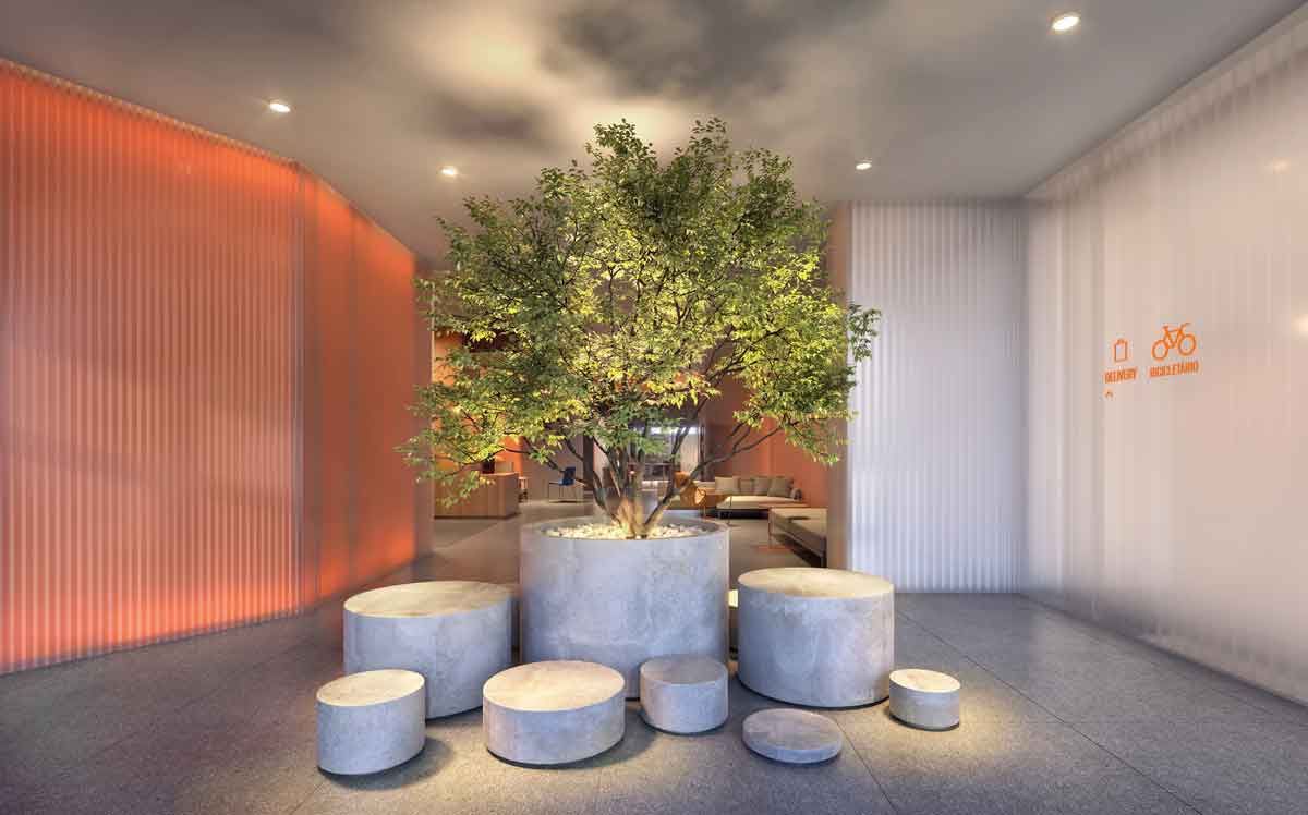 Ilustração Artística da Entrada - Lobby Lounge