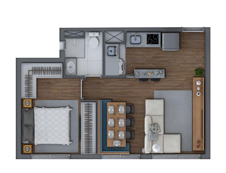 Planta Baixa 37m²