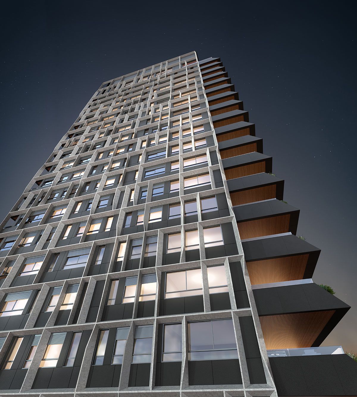 Ilustração Artística do Detalhe da Fachada