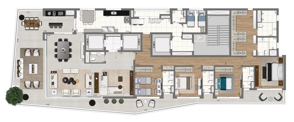 Planta Baixa Andar Ímpar 339m²