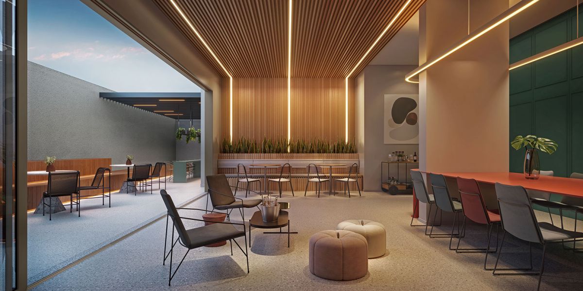 Concepção artística do salão de festas