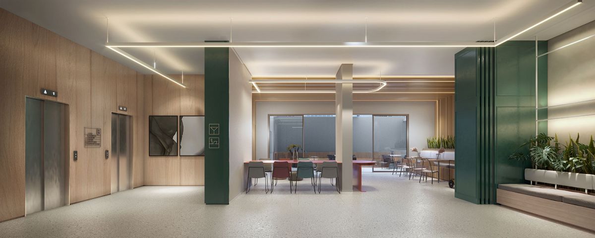 Concepção artística do coliving