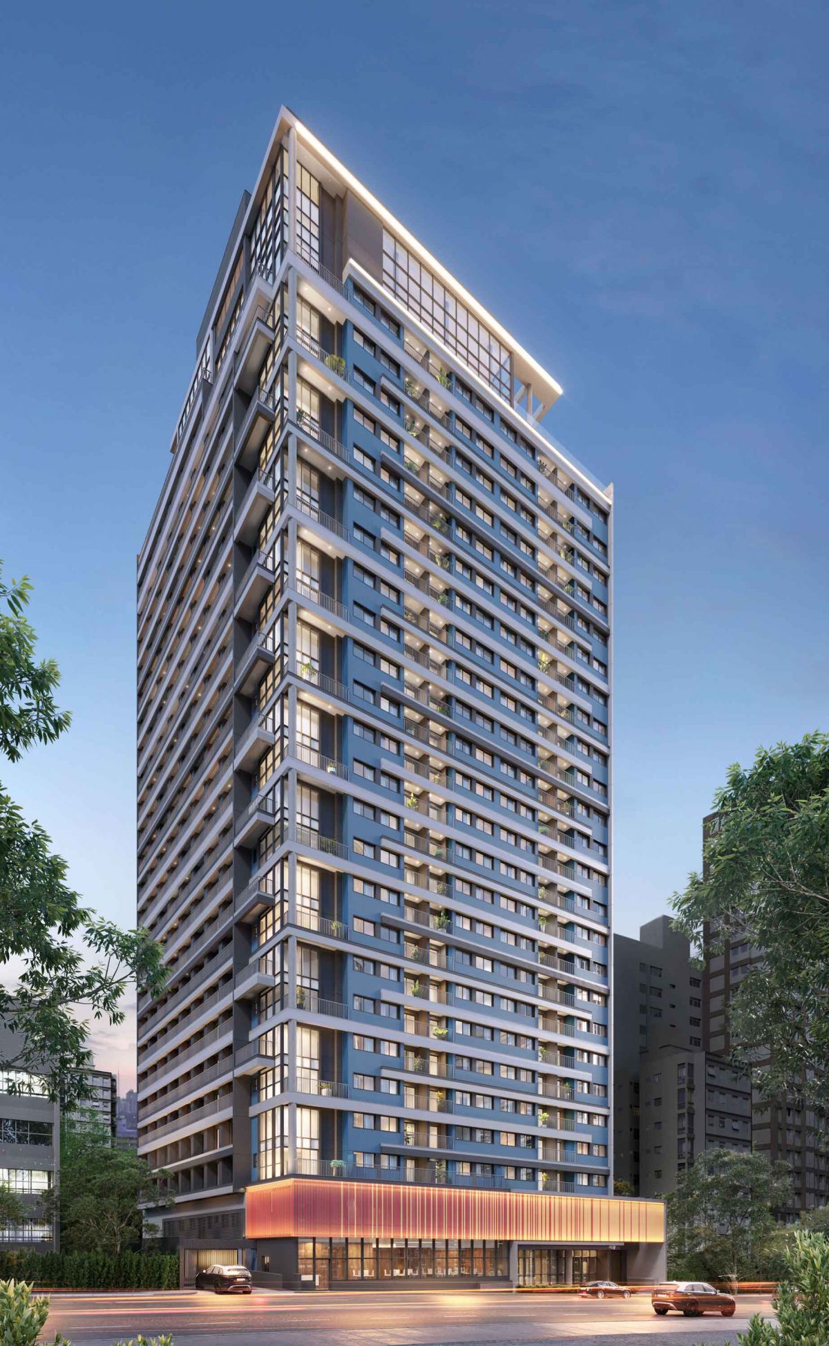 Ilustração Artística Fachada Noturna