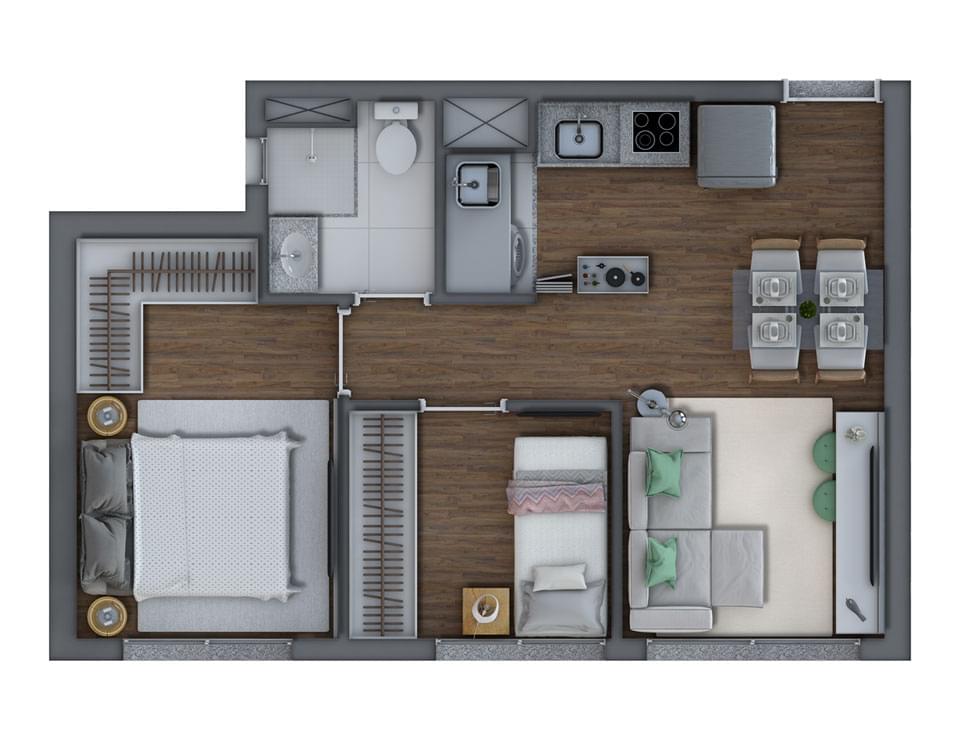 Planta Baixa 37m²